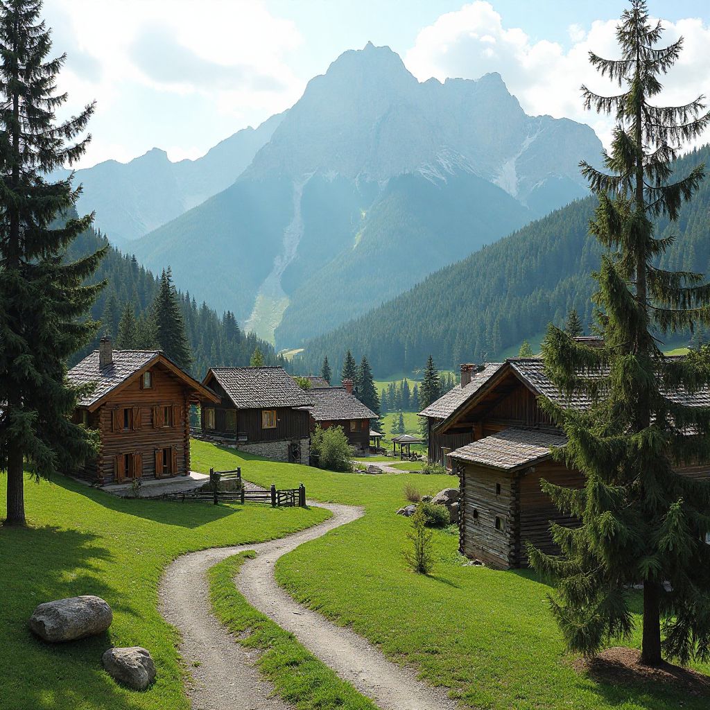 Traditional Romanian village