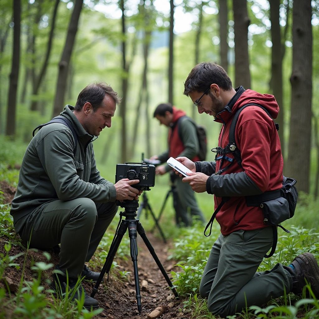 NatureRoam research team collecting data